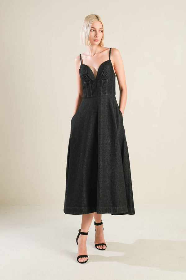 you-are-my-sunshine-denim-midi-dress Flying Tomato-Sophia's StyleDRESSES-1